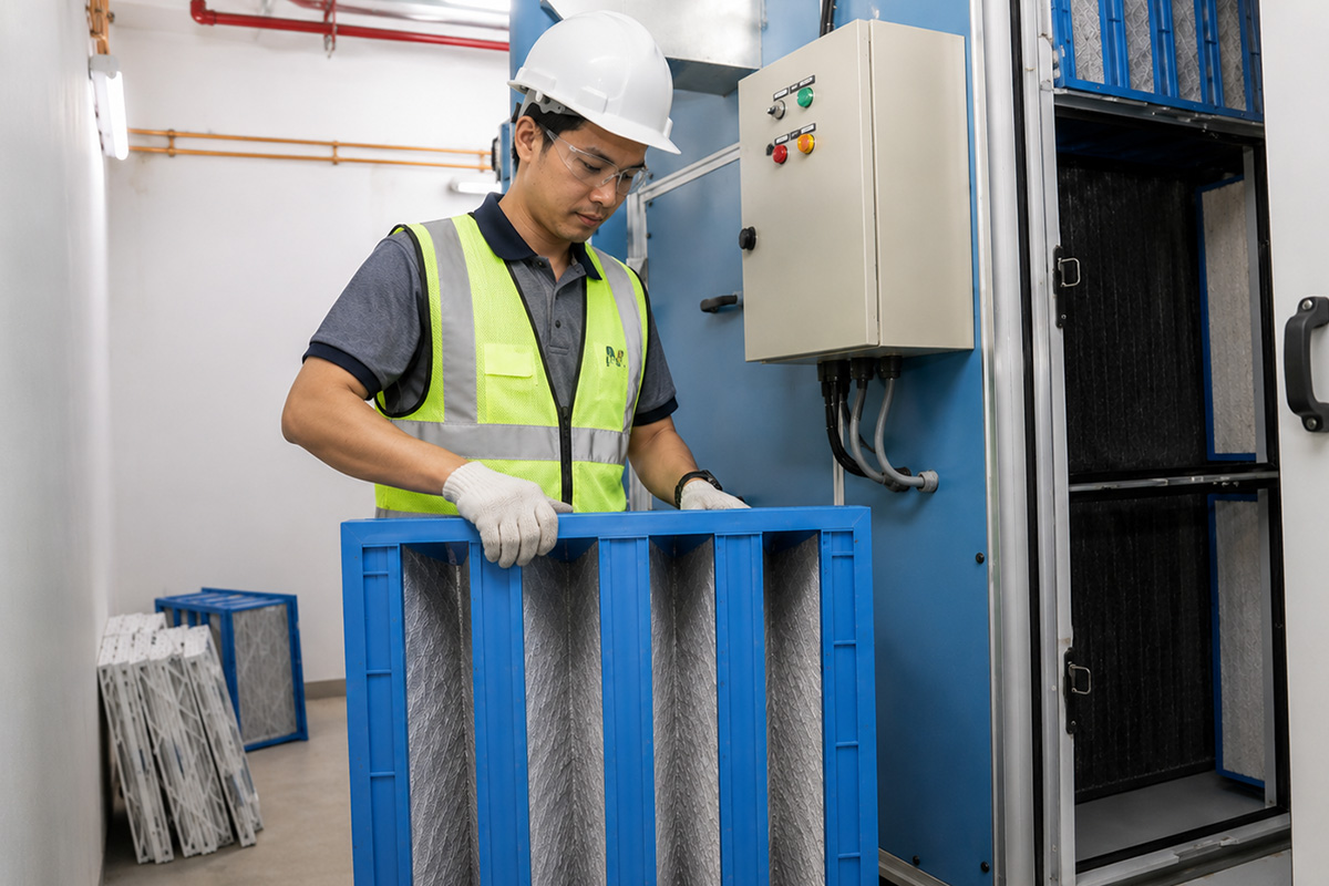 AHU filter replacement and management service in Singapore