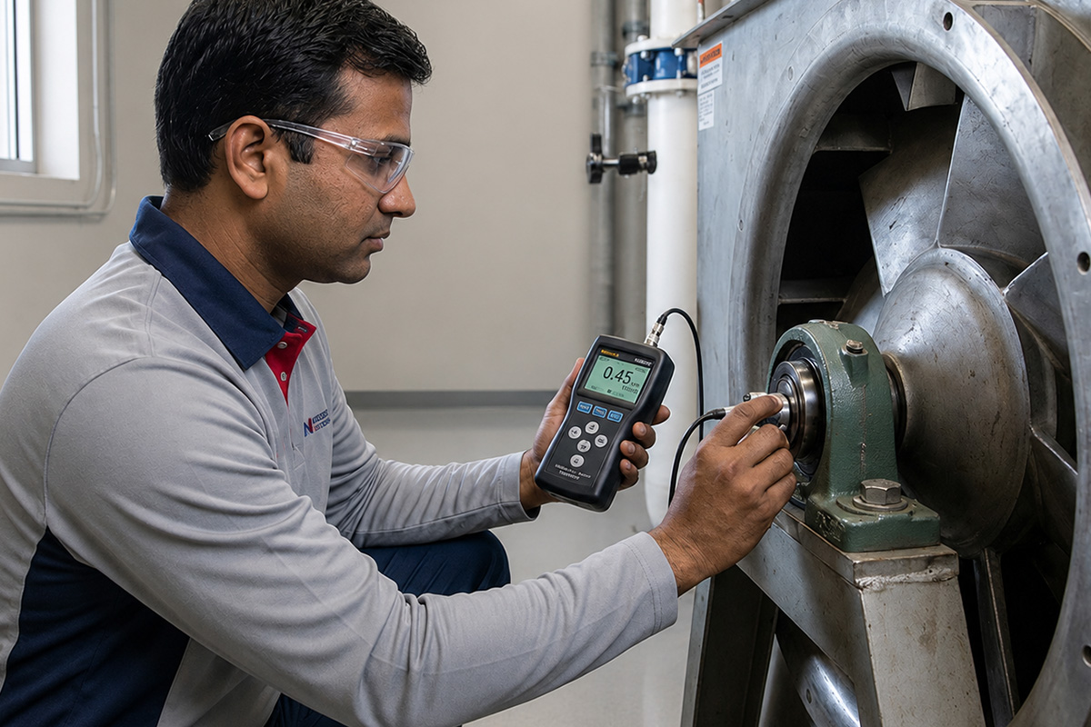 Vibration analysis and dynamic fan balancing service for industrial ventilation systems in Singapore