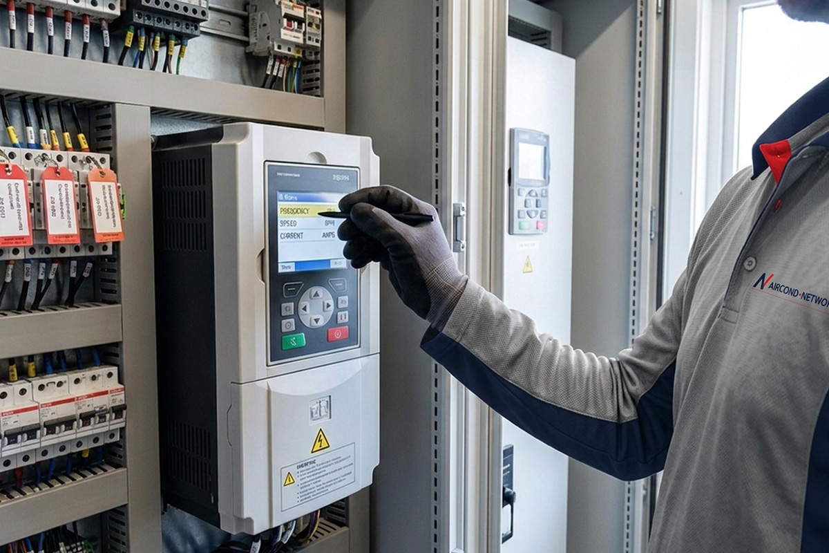 VFD and fan controller servicing for ventilation system energy efficiency in Singapore