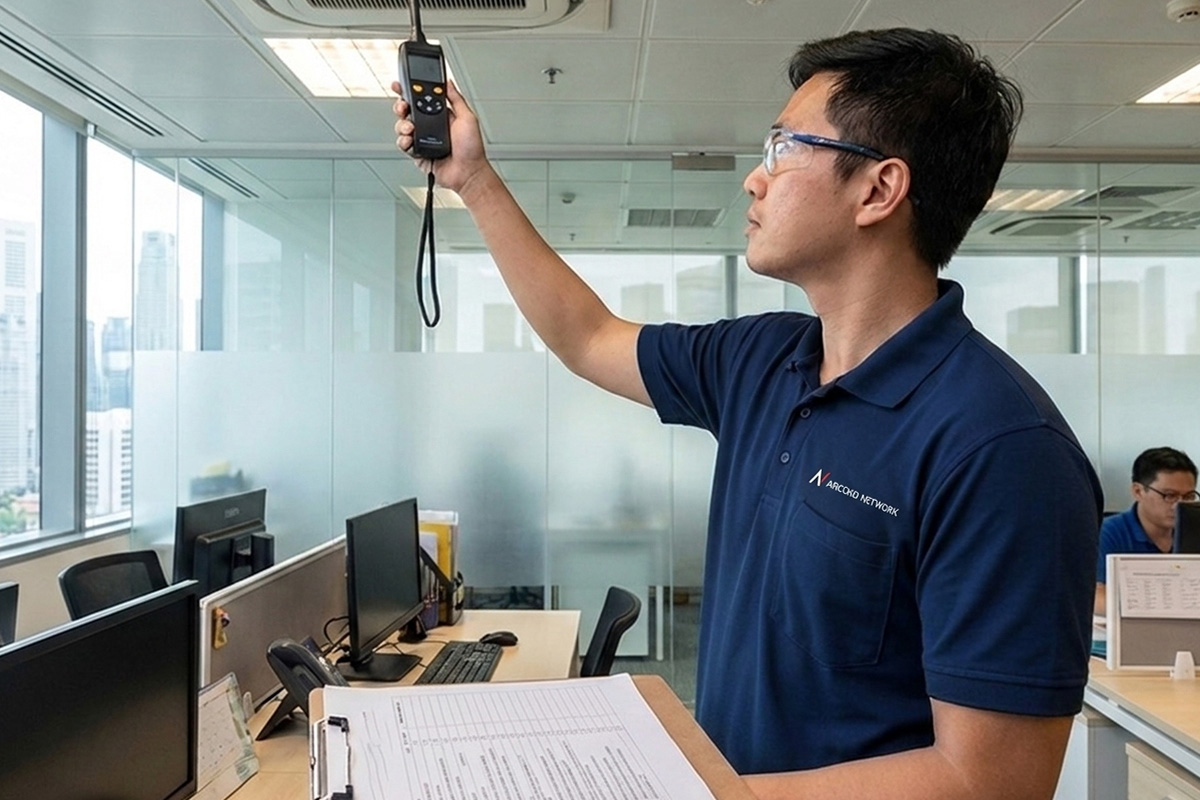 Testing and commissioning of a fan coil unit installation in Singapore